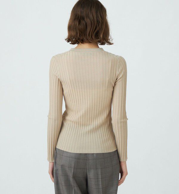 TOMORROWLAND collection「カシミヤシルクリブ クルーネックプルオーバー」|ニット・セーター|