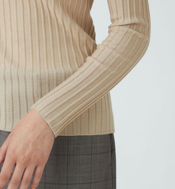 TOMORROWLAND collection「カシミヤシルクリブ クルーネックプルオーバー」|ニット・セーター|