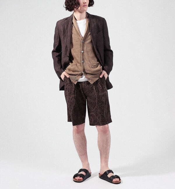 TOMORROWLAND MENS「ティントリネン Vネックニットベスト」|ニット・セーター|