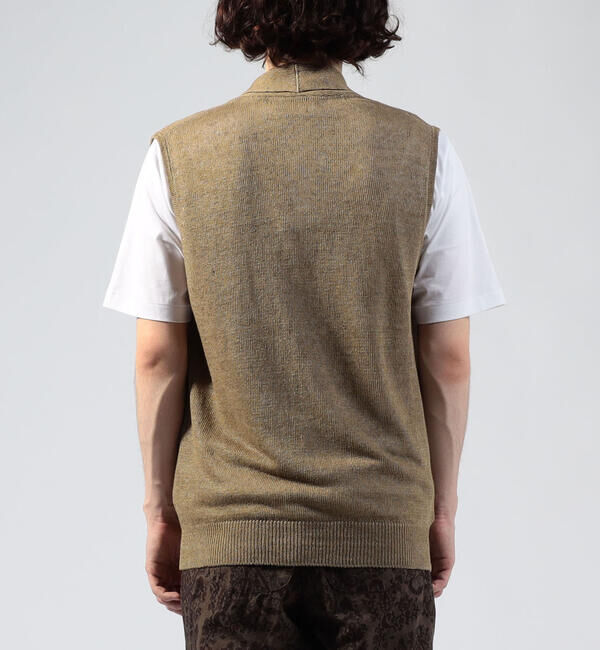 TOMORROWLAND MENS「ティントリネン Vネックニットベスト」|ニット・セーター|