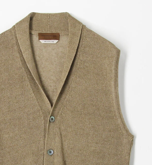TOMORROWLAND MENS「ティントリネン Vネックニットベスト」|ニット・セーター|