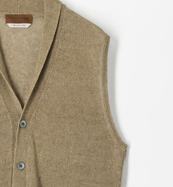 TOMORROWLAND MENS「ティントリネン Vネックニットベスト」|ニット・セーター|