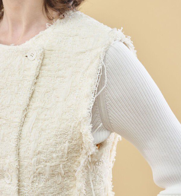 DES PRES「リンジラフツイード ロングジレ」|ベスト・ジレ|