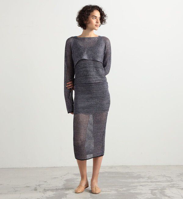 BACCA「ポリエステルレース ニットチューブスカート」|スカート|