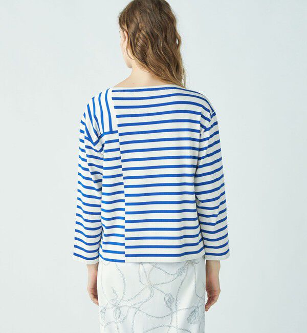 MACPHEE「スーピマコットンボーダー クルーネックプルオーバー」|Tシャツ・カットソー|