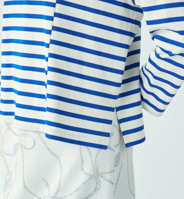 MACPHEE「スーピマコットンボーダー クルーネックプルオーバー」|Tシャツ・カットソー|