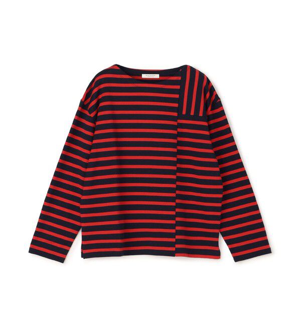 MACPHEE「スーピマコットンボーダー クルーネックプルオーバー」|Tシャツ・カットソー|68 ネイビー系