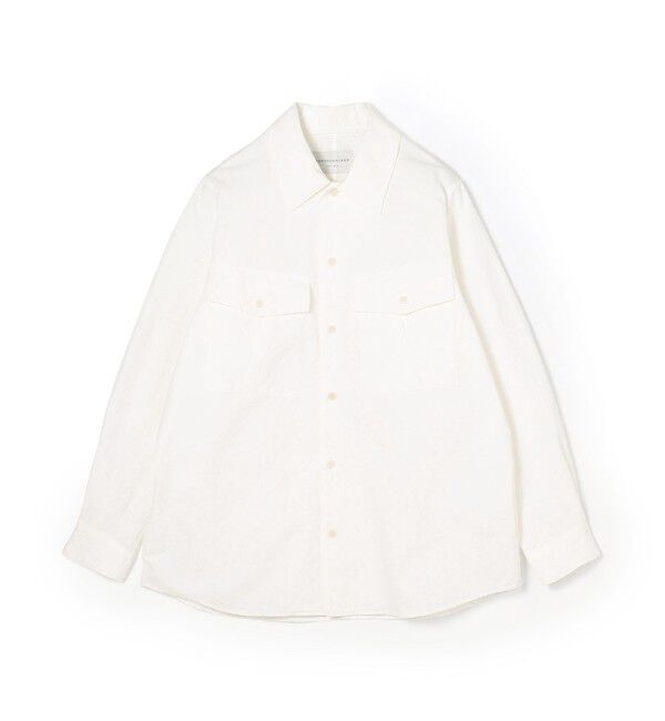 TOMORROWLAND MENS「コットンリネンウェザー ダブルポケットシャツ」|シャツ・ブラウス|11 ホワイト