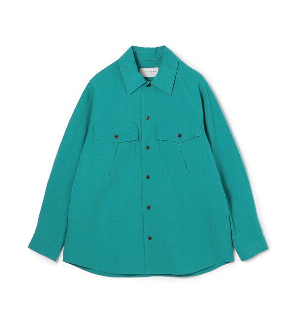 TOMORROWLAND MENS「コットンリネンウェザー ダブルポケットシャツ」|シャツ・ブラウス|53 グリーン