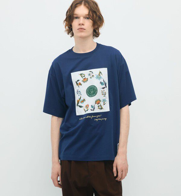 CABaN「CABaN スビンコットン フラワーサークルプリントＴシャツ」|Tシャツ・カットソー|