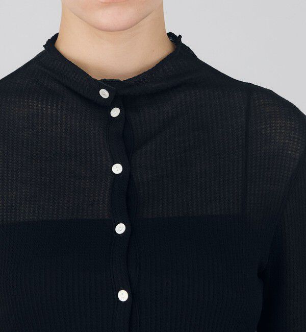 DES PRES「ライトシアーサッカー ボトルネックカーディガン」|カーディガン|