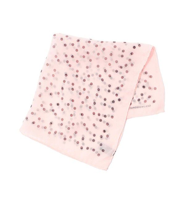 TOMORROWLAND GOODS「TOMORROWLAND MADE IN ITALY シルク ランダムドット スカーフ」|バンダナ・スカーフ|14 ピンク系