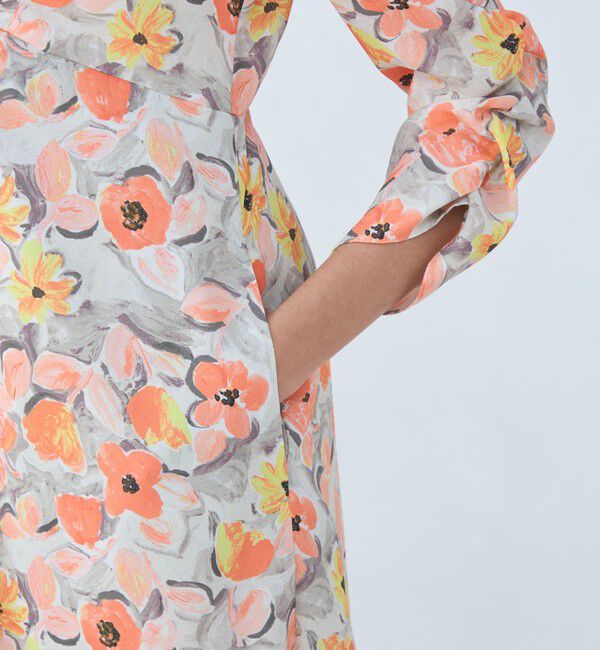 Ballsey「スプリングフラワープリント ドロストギャザーワンピース」|ワンピース|