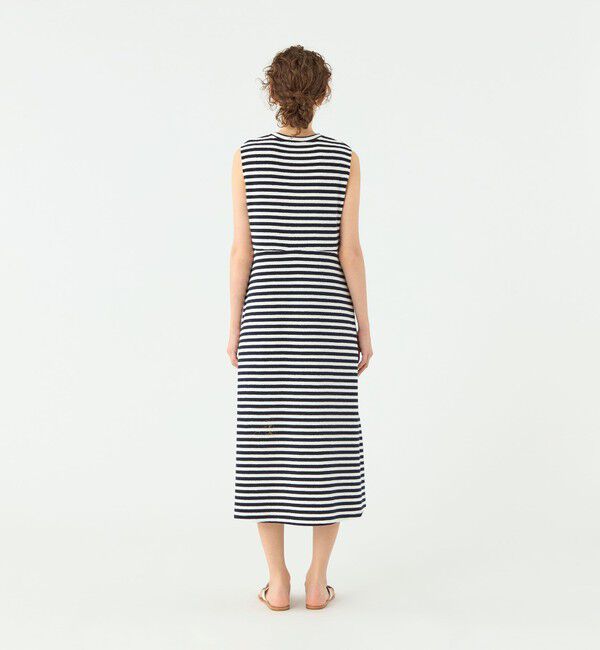 TOMORROWLAND collection「パイルボーダー スリーブレスワンピース」|ワンピース|