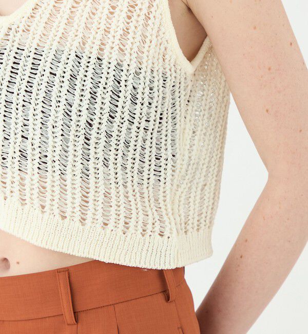 Ballsey「チュールテープ ショートプルオーバー」|ニット・セーター|