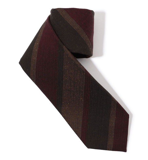 TOMORROWLAND GOODS「TOMORROWLAND シルクシャンタン レジメンタルストライプ ネクタイ」|ネクタイ・蝶ネクタイ|46 ブラウン系