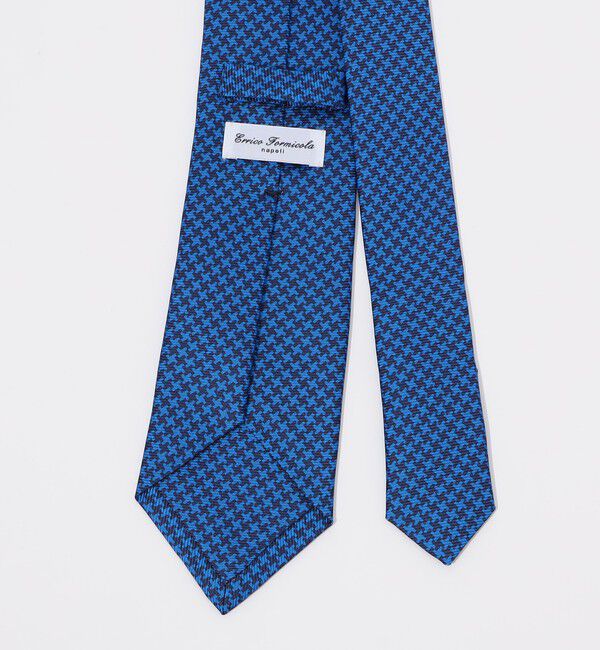 TOMORROWLAND GOODS「ERRICO FORMICOLA シルクプリント ハウンドトゥース柄ネクタイ」|ネクタイ・蝶ネクタイ|