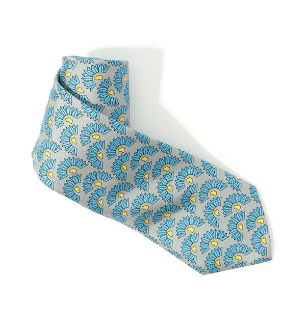 TOMORROWLAND GOODS「LE LYS シルクプリントネクタイ」|ネクタイ・蝶ネクタイ|16 ライトグレー系