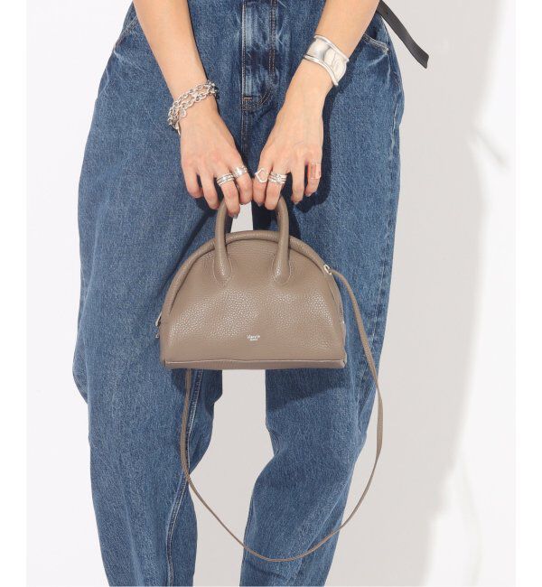  「【blancle/ ブランクレ】S.LETHER 2WAY MINI BOSTON」|ボストンバッグ|グレー