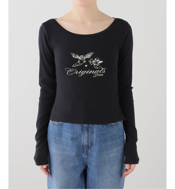 JOINT WORKS「GUESS Originals/ゲス オリジナルス GO LS BOAT NECK RIB TOP」|Tシャツ・カットソー|