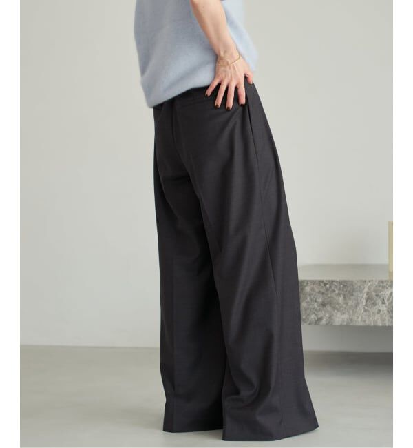 Plage「WO SE 2Tuck Wide パンツ」|スラックス|