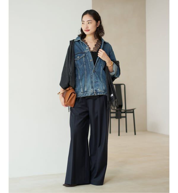 Plage「WO SE 2Tuck Wide パンツ」|スラックス|