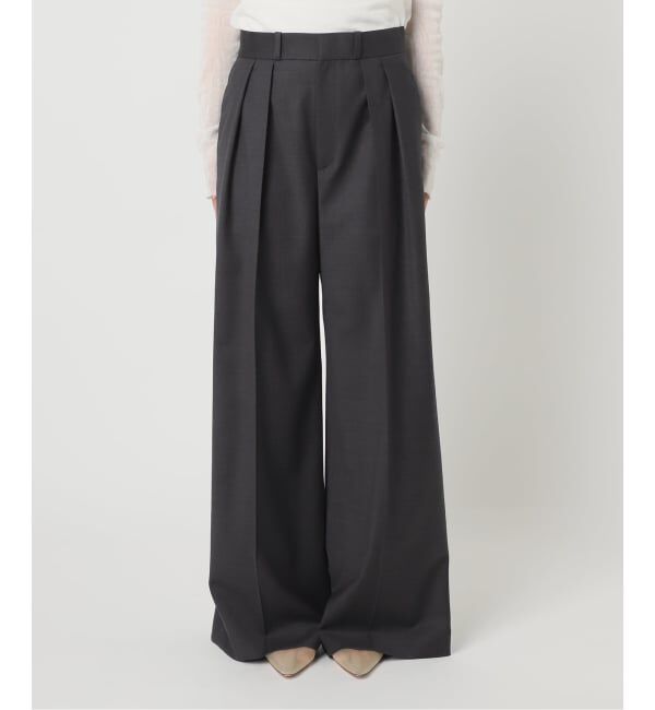 Plage「WO SE 2Tuck Wide パンツ」|スラックス|