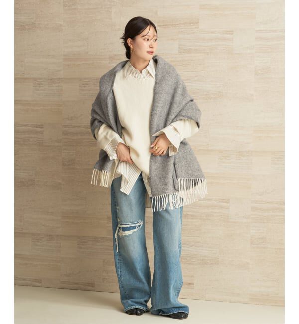 Plage「LAPUAN KANKURIT / ラプアンカンクリ POCKET SHAWL ARVO ショール」|ストール|