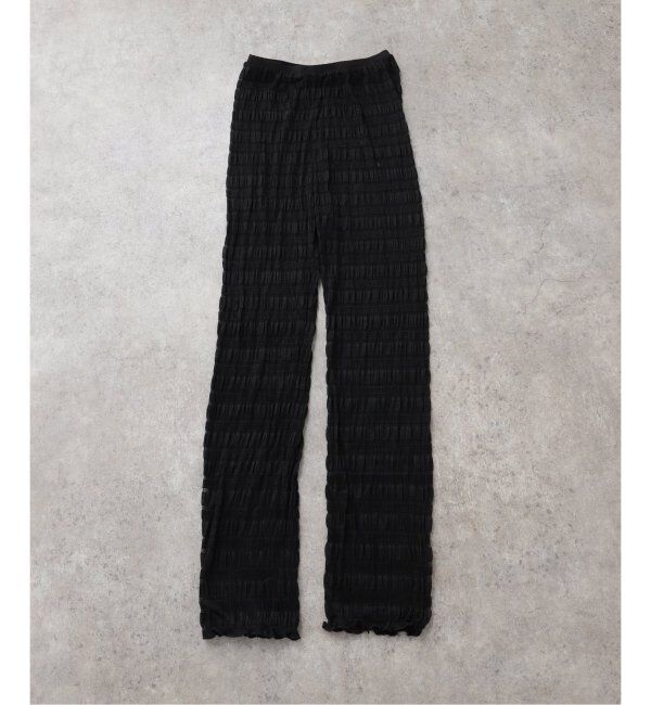 IENA LA BOUCLE「ODAKHA/オダカ sheer stripe leggings パンツ OH25SSS03」|レギンス・スパッツ|ブラック