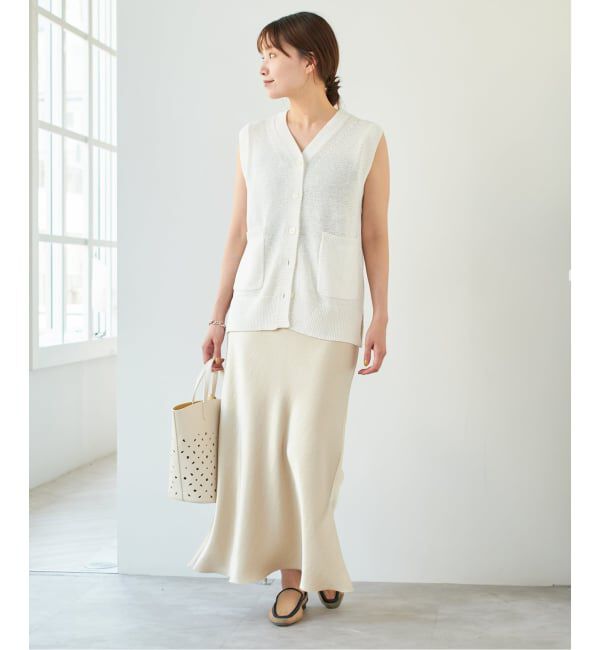 IENA「《WEB・一部店舗限定 追加12》ダブルサテンスカート」|スカート|