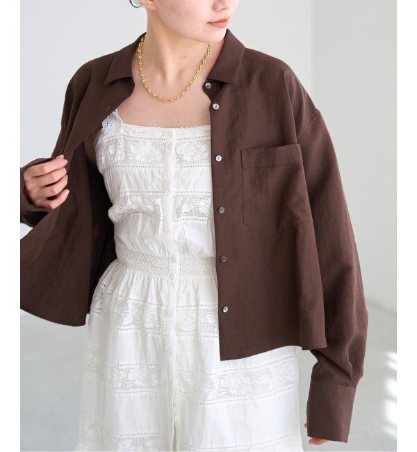 IENA「フィブリルポプリンショートシャツ」|シャツ・ブラウス|