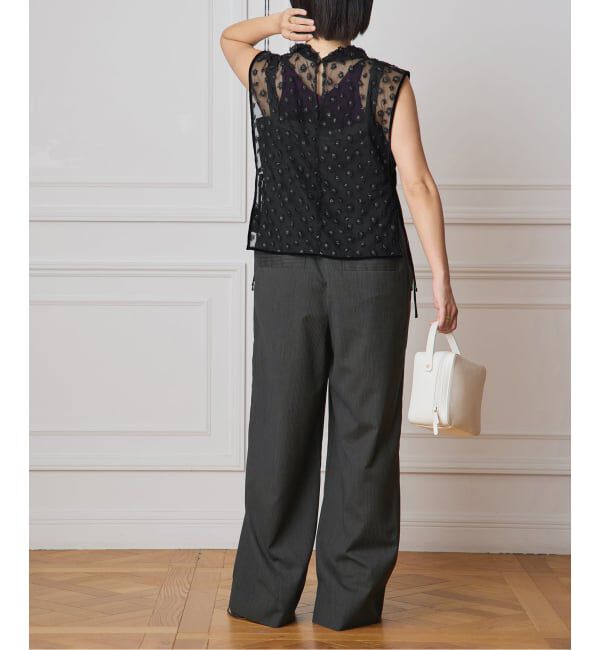 IENA LA BOUCLE「IENA LA BOUCLE フラワーモチーフチュールベスト」|シャツ・ブラウス|