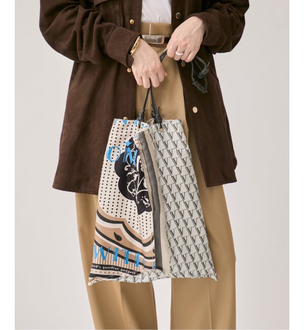 VERMEIL par iena「《追加2》manipuri マニプリ Bag 別注Verロゴxデイジーバンダナ」|トートバッグ|