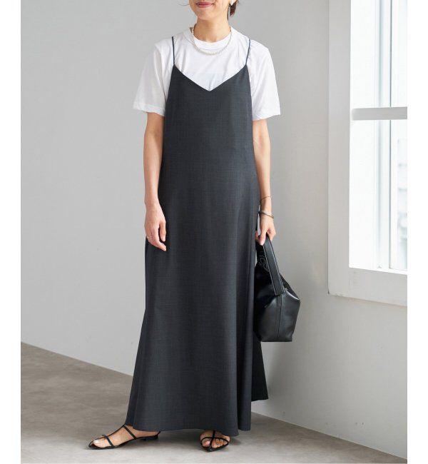 IENA「トロピカルWOOL キャミソールワンピース」|ワンピース|