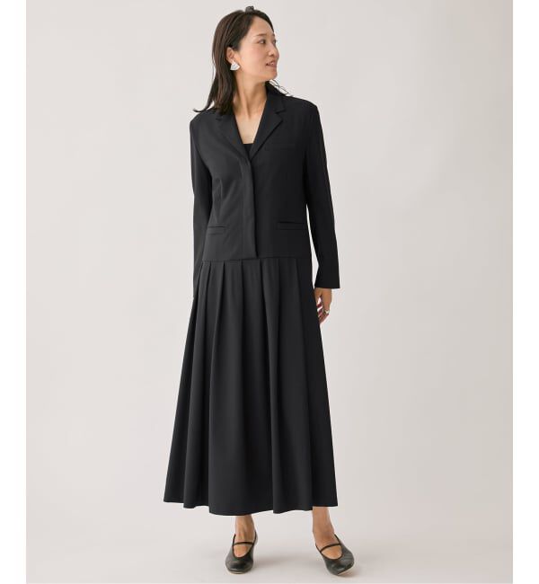 VERMEIL par iena「TRストレッチタックワンピース」|ワンピース|