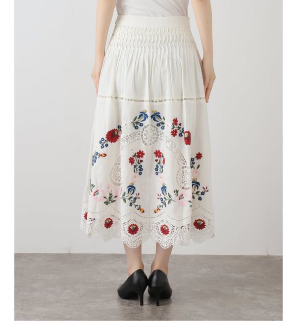 IENA LA BOUCLE「SEA NEW YORK/シー ニューヨーク CELIA EMBROIDERY MIDI SKIRT PF25-048」|スカート|