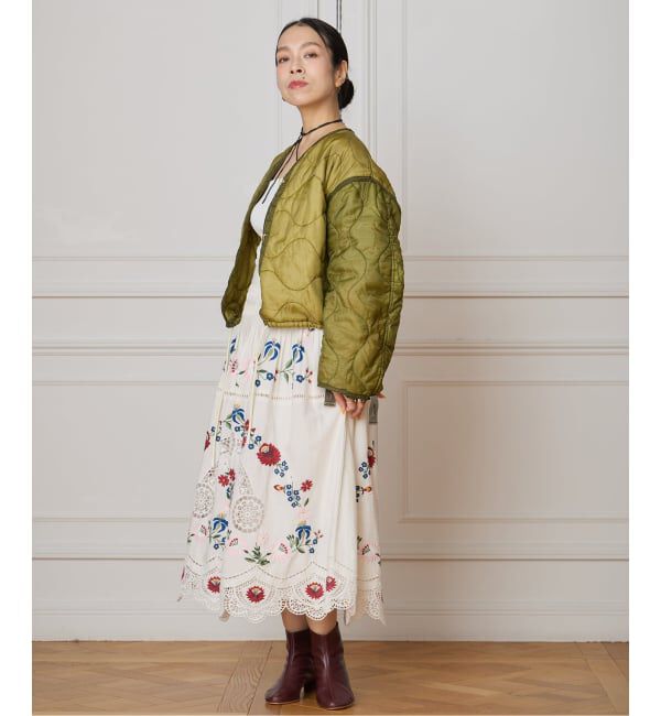 IENA LA BOUCLE「SEA NEW YORK/シー ニューヨーク CELIA EMBROIDERY MIDI SKIRT PF25-048」|スカート|