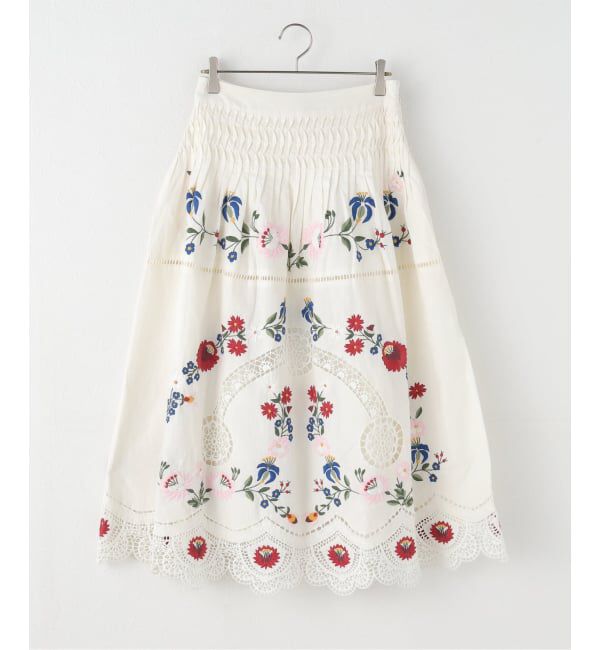 IENA LA BOUCLE「SEA NEW YORK/シー ニューヨーク CELIA EMBROIDERY MIDI SKIRT PF25-048」|スカート|
