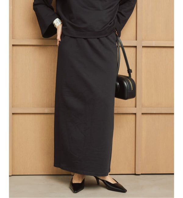 VERMEIL par iena「Minimal I Line スカート」|スカート|ブラック