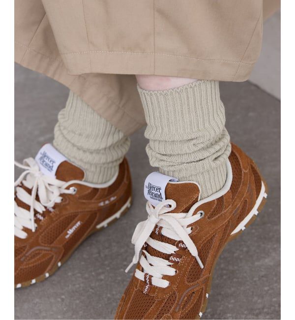 SLOBE IENA「《単品/追加》ルーズリブソックス」|ソックス|カーキ