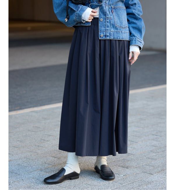 SLOBE IENA「《予約》タフタタックギャザースカート」|スカート|