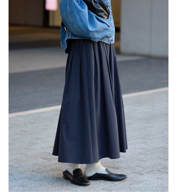 SLOBE IENA「《予約》タフタタックギャザースカート」|スカート|