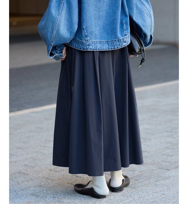 SLOBE IENA「《予約》タフタタックギャザースカート」|スカート|