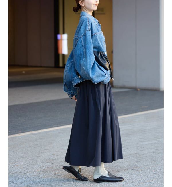 SLOBE IENA「《予約》タフタタックギャザースカート」|スカート|