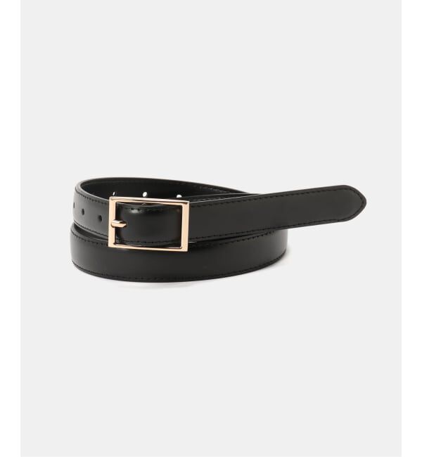 SLOBE IENA「SLOBE スクエアステッチベルト」|ベルト|ブラック