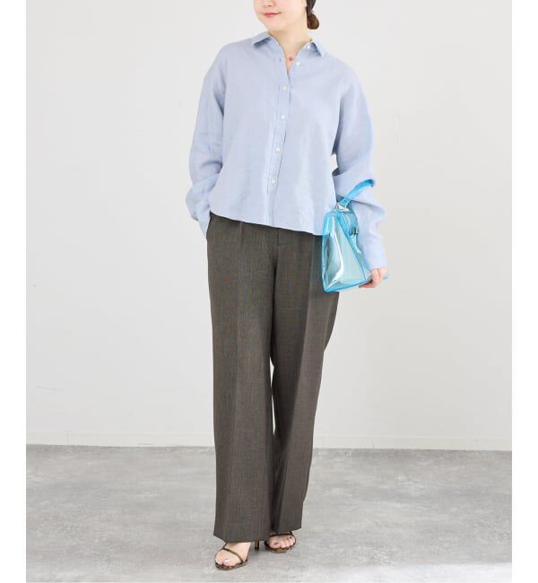 IENA「《予約》リネンワイドショートシャツ」|シャツ・ブラウス|