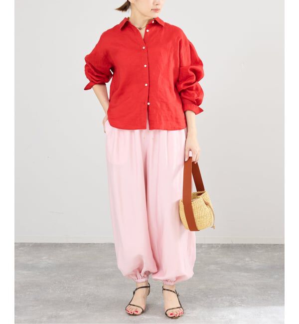 IENA「《予約》リネンワイドショートシャツ」|シャツ・ブラウス|