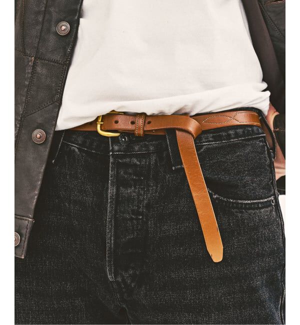 417 EDIFICE「TORY LEATHER / トリーレザー 417別注 3/4inch REPEATED STITCH BELT」|ベルト|キャメル