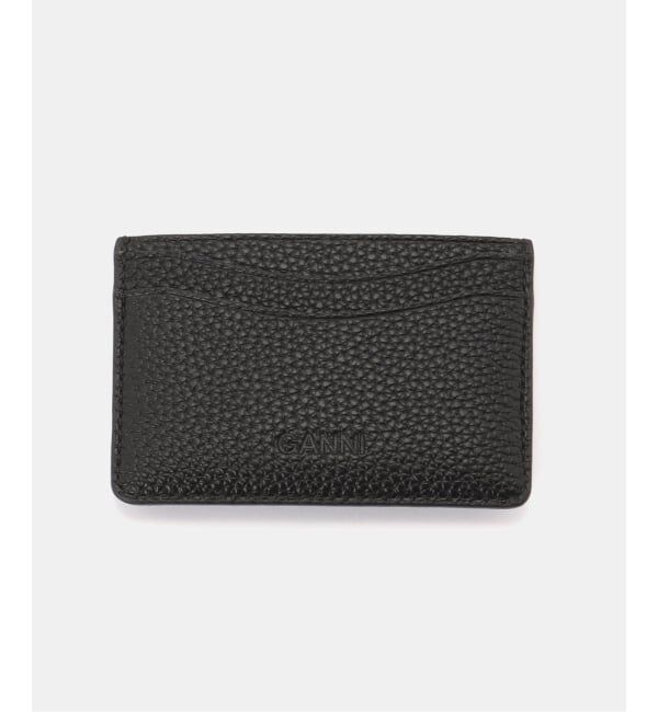 PULP「GANNI / ガニー Ganni Bou Card Holder Grained Gold」|名刺入れ・カードケース|