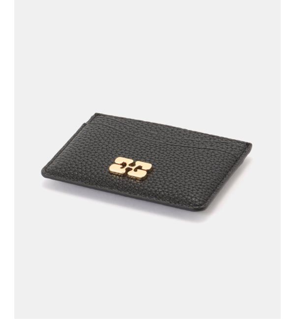 PULP「GANNI / ガニー Ganni Bou Card Holder Grained Gold」|名刺入れ・カードケース|